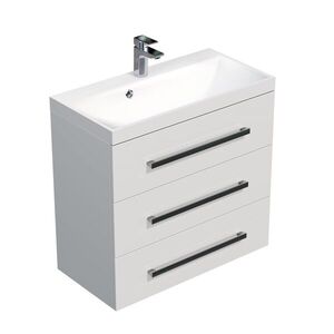 Kúpeľňová skrinka s umývadlom SAT Cube Way 80x76, 5x40 cm biela lesk CUBE2803BL CUBE2803BL vyobraziť