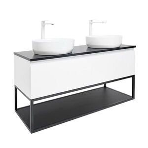 Kúpeľňová skrinka so žulovou krycou doskou SAT B-Way 119x30x45 cm biela lesk BWAY120WZUBF BWAY120WZUBF vyobraziť