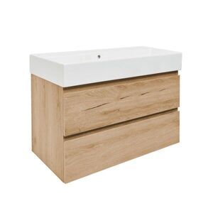 Kúpeľňová skrinka 2 zásuvková s umývadlom SAT B-Way 99x50x45 cm dub mat BWAY2100OAKU2BI BWAY2100OAKU2BI vyobraziť