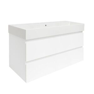 Kúpeľňová skrinka s umývadlom SAT B-Way 99x50x45 cm biela lesklá BWAY2100WU2BI BWAY2100WU2BI vyobraziť