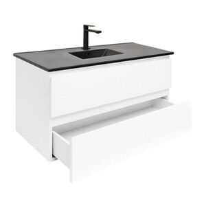 Kúpeľňová skrinka s keramickým umývadlom SAT B-Way 99x50x45 cm biela lesk BWAY2100WU4B2B BWAY2100WU4B2B vyobraziť