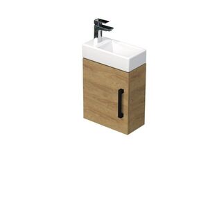 Kúpeľňová skrinka s umývadlom SAT Cube Way 40x47, 5x20 cm dub Hickory mat CUBE320401DCDH CUBE320401DCDH vyobraziť