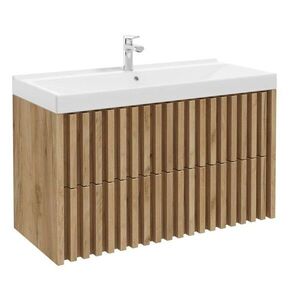 Kúpeľňová skrinka s umývadlom SAT Delano 100x56x46 cm dub mat DELANO100ZDUM DELANO100ZDUM vyobraziť