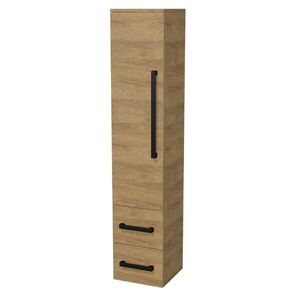 Kúpeľňová skrinka vysoká s čiernou úchytkou SAT Cube Way 35x163x33 cm dub Hickory mat CUBE3CV35DH CUBE3CV35DH vyobraziť