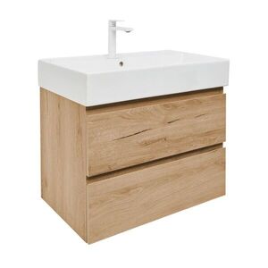 Kúpeľňová skrinka 2 zásuvková s umývadlom SAT B-Way 79x50x45 cm dub mat BWAY280OAKU2BBI BWAY280OAKU2BBI vyobraziť