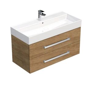 Kúpeľňová skrinka s umývadlom SAT Cube Way 100x47, 5x46 cm dub Hickory CUBE461002DHSAT CUBE461002DHSAT vyobraziť
