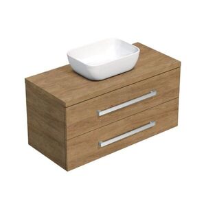 Kúpeľňová skrinka s krycou doskou SAT Cube Way 100x46, 5x46 cm dub Hickory CUBE461003DHSAT45 CUBE461003DHSAT45 vyobraziť