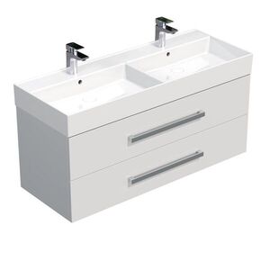 Kúpeľňová skrinka s umývadlom SAT Cube Way 120x53x46 cm biela lesk CUBE461202BISAT CUBE461202BISAT vyobraziť
