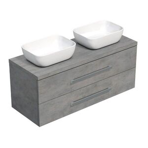 Kúpeľňová skrinka pod umývadlo s doskou SAT Cube Way 120x47, 5x46 cm betón mat CUBE461203BESAT45 CUBE461203BESAT45 vyobraziť