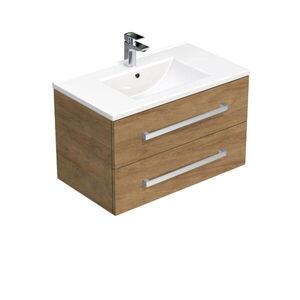 Kúpeľňová skrinka s umývadlom SAT Cube Way 80x53x46 cm dub Hickory CUBE46802DHMOD CUBE46802DHMOD vyobraziť