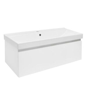 Kúpeľňová skrinka s umývadlom SAT B-WAY 99x30x45 cm biela lesk BWAY100WU1 BWAY100WU1 vyobraziť