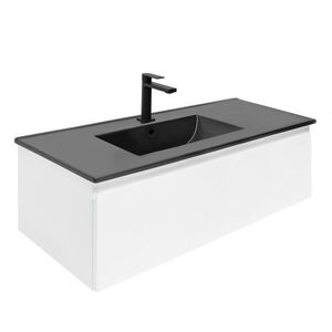 Kúpeľňová skrinka s umývadlom SAT B-WAY 99x30x45 cm biela lesk BWAY100WU4BB BWAY100WU4BB vyobraziť