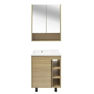 Kúpeľňová zostava s umývadlom a zrkadlovou skrinkou Naturel Lucca 59x70x45 cm dub mat LUCCASET60D LUCCASET60D vyobraziť