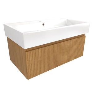Kúpeľňová skrinka s umývadlom SAT Evolution 78x30x44, 5 cm dub medový mat SATEVO80DMU2 SATEVO80DMU2 vyobraziť