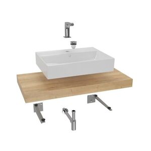 Koupelnová sestava SAT s deskou pod umyvadlo Dolce 100x8x50 cm dub halifax KSETDO11 KSETDO11 vyobraziť