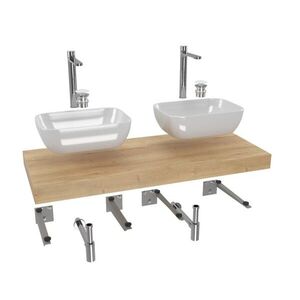 Koupelnová sestava SAT s deskou pod umyvadlo Dolce 120x8x50 cm dub halifax KSETDO17 KSETDO17 vyobraziť