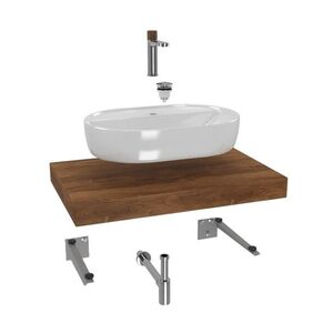Koupelnová sestava SAT s deskou pod umyvadlo Dolce 80x8x50 cm dub charleston KSETDO3 KSETDO3 vyobraziť