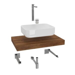 Koupelnová sestava SAT s deskou pod umyvadlo Dolce 80x8x50 cm dub charleston KSETDO7 KSETDO7 vyobraziť