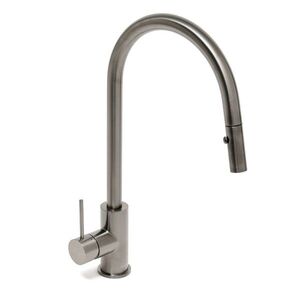 Drezová batéria SAT Aurum s vyťahovacou sprškou, 2 prúdy brúsený gun metal SATBAUR286BGM SATBAUR286BGM vyobraziť