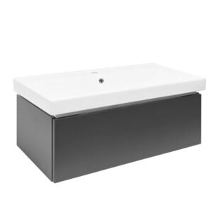 Kúpeľňová skrinka s umývadlom SAT Feel 100x30x46 cm antracit mat SATFEEL100ANTU1 SATFEEL100ANTU1 vyobraziť