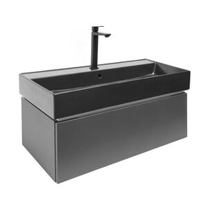 Kúpeľňová skrinka s umývadlom SAT Feel 100x30x46 cm antracit SATFEEL100ANTU3B SATFEEL100ANTU3B vyobraziť