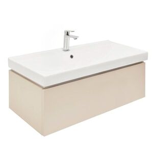 Kúpeľňová skrinka s umývadlom a batériou SAT Feel 100x30x46 cm pieskovo béžová mat SATFEEL100BEU1B SATFEEL100BEU1B vyobraziť