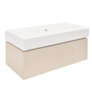 Kúpeľňová skrinka s umývadlom SAT Feel 100x30x46 cm pieskovo béžová mat SATFEEL100BEU2 SATFEEL100BEU2 vyobraziť