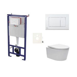 Cenově zvýhodněný závěsný WC set SAT do lehkých stěn / předstěnová montáž + WC SAT Brevis SIKOSSBR20K SIKOSSBR20K vyobraziť