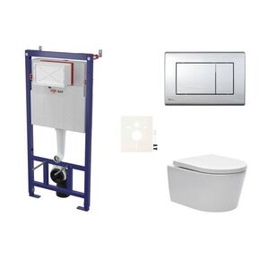 Cenově zvýhodněný závěsný WC set SAT do lehkých stěn / předstěnová montáž + WC SAT Brevis SIKOSSBR21K SIKOSSBR21K vyobraziť