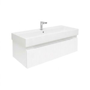 Kúpeľňová skrinka s batériou a umývadlom SAT Evolution 98x30x44, 8 cm biela mat SATEVO100WMU2BA SATEVO100WMU2BA vyobraziť