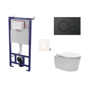 Cenově zvýhodněný závěsný WC set SAT do lehkých stěn / předstěnová montáž + WC SAT Brevis SIKOSSBR68K SIKOSSBR68K vyobraziť