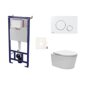 Cenově zvýhodněný závěsný WC set SAT do lehkých stěn / předstěnová montáž + WC SAT Brevis SIKOSSBR70K SIKOSSBR70K vyobraziť