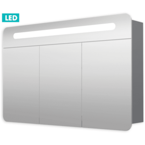 Naturel - Zrkadlová skriňa 100 cm, 3 dvere, LED osvetlenie, zásuvka + vypínač, IP44 GALPIR100LED GALPIR100LED vyobraziť