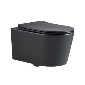 WC závesné SAT Brevis vrátane dosky softclose, 48 cm, čierny SATBRE010RREXPBKM SATBRE010RREXPBKM vyobraziť