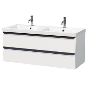 Kúpeľňová skrinka s umývadlom Naturel Pavia 120x53x49 cm biela mat čierna úchytka PAVIA3120ZCE PAVIA3120ZCE vyobraziť