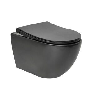 Wc s doskou softclose závesné VitrA S60 čierna mat zadný odpad 7510-083-6319 7510-083-6319 vyobraziť