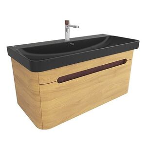 Kúpeľňová skrinka s umývadlom SAT Fusion 97, 5x43x45 cm dub medový mat SATFUSION100DMBKMB SATFUSION100DMBKMB vyobraziť