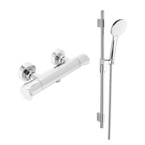 Sprchová baterie SAT Dark se sprchovým setem 150 mm chrom SATBSDA268CRSET1 SATBSDA268CRSET1 vyobraziť
