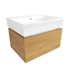 Kúpeľňová skrinka s umývadlom SAT Feel 60x30x46 cm medový dub mat SATFEEL60DMU2 SATFEEL60DMU2 vyobraziť