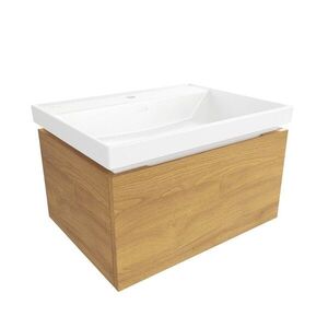 Kúpeľňová skrinka s umývadlom SAT Feel 60x30x46 cm medový dub mat SATFEEL60DMU4 SATFEEL60DMU4 vyobraziť