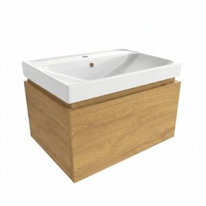 Kúpeľňová skrinka s umývadlom SAT Feel 60x30x46 cm dub medový mat SATFEEL60DMU5 SATFEEL60DMU5 vyobraziť