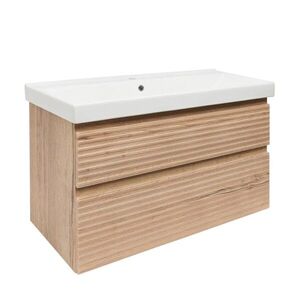 Kúpeľňová skrinka 2 zásuvková s umývadlom Naturel Savona 98x53x44, 8 cm dub Halifax mat SAVONA2100DHU1 SAVONA2100DHU1 vyobraziť
