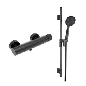 Sprchová baterie SAT Evolution se sprchovým setem 150 mm černá matná SATBSEVO268CSET1 SATBSEVO268CSET1 vyobraziť