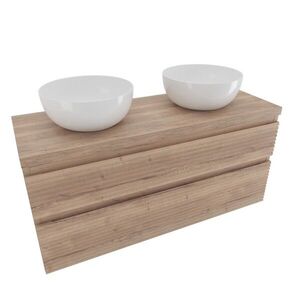 Koupelnová skříňka 2 zásuvková s krycí deskou Naturel Savona 118x53x44, 8 cm dub Halifax mat SAVONA2120DHD SAVONA2120DHD vyobraziť