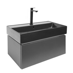 Kúpeľňová skrinka s umývadlom SAT Feel 80x30x46 cm antracit SATFEEL80ANTU3B SATFEEL80ANTU3B vyobraziť