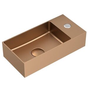 Závesné umývadlo v ružovozlatej farbe SAT Aurum 36x18 cm bez prepadu SATAUR3618BRG SATAUR3618BRG vyobraziť