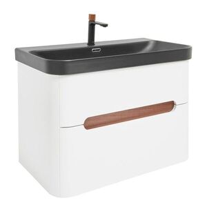 Kúpeľňová skrinka s umývadlom a batériou SAT Fusion 77, 5x53x45 cm biela matná mat SATFUSION280WBKMBA SATFUSION280WBKMBA vyobraziť