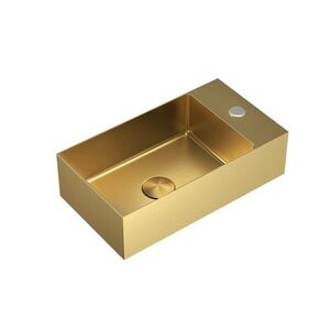 Závesné umývadlo v zlatej farbe SAT Aurum 40x22 cm bez prepadu SATAUR4022BG SATAUR4022BG vyobraziť