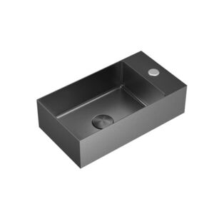Závesné umývadlo vo farbe gun metal SAT Aurum 40x22 cm bez prepadu SATAUR4022BGM SATAUR4022BGM vyobraziť