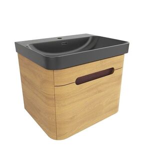 Kúpeľňová skrinka s umývadlom SAT Fusion 57, 5x43x45 cm dub medový mat SATFUSION60DMBKM SATFUSION60DMBKM vyobraziť
